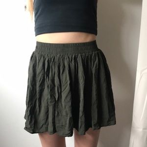Olive green skirt
